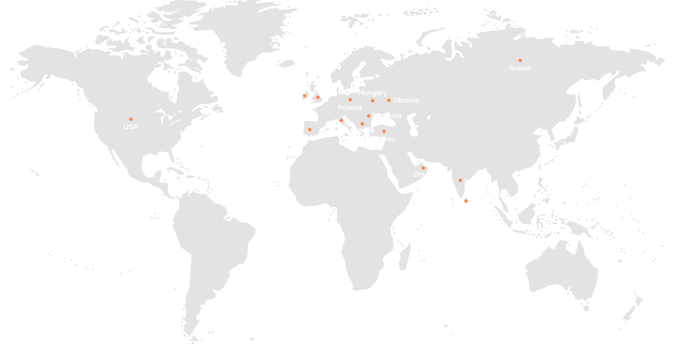 Kumoco global presence map